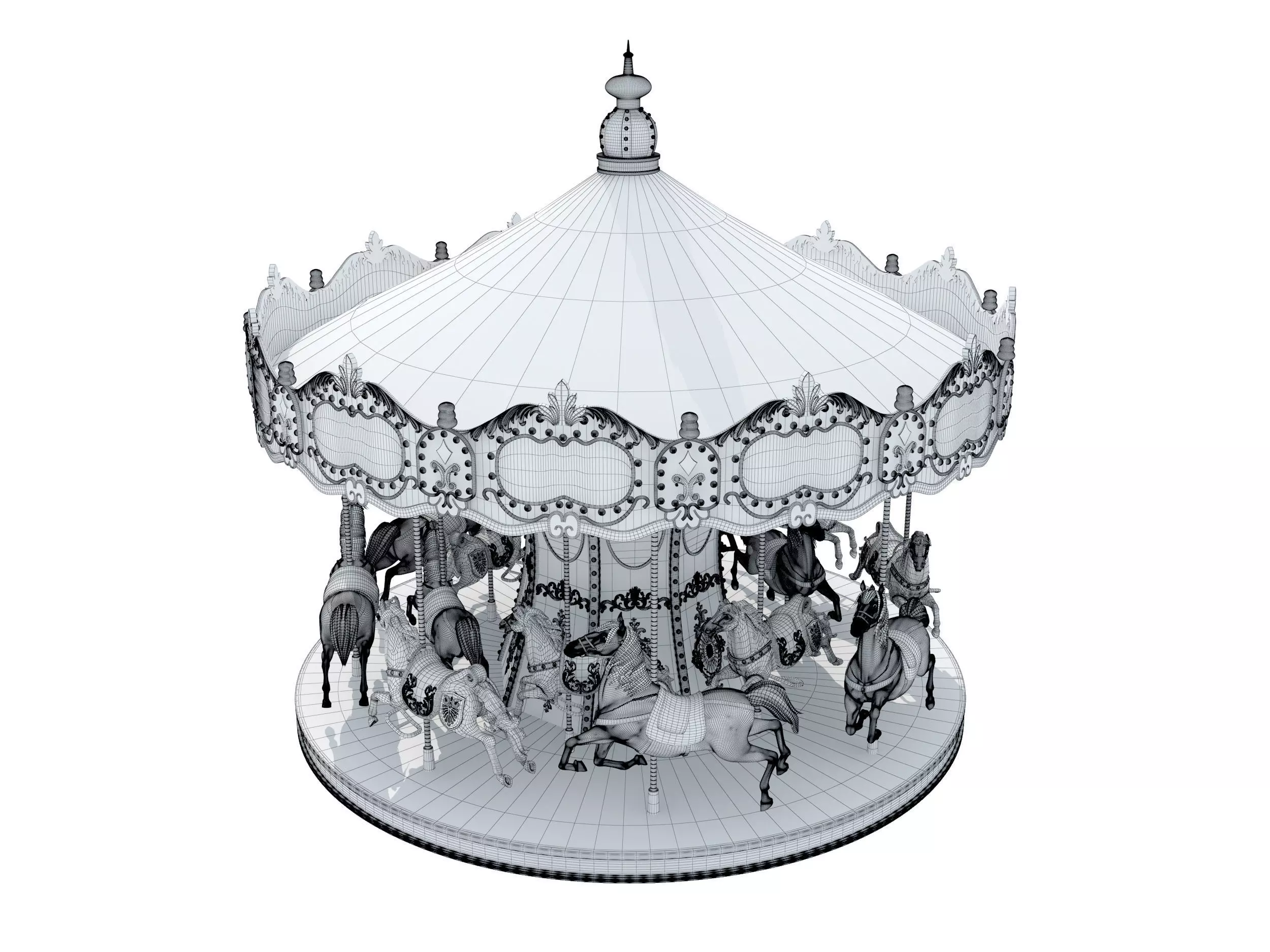 merry-go-round 3D model_8