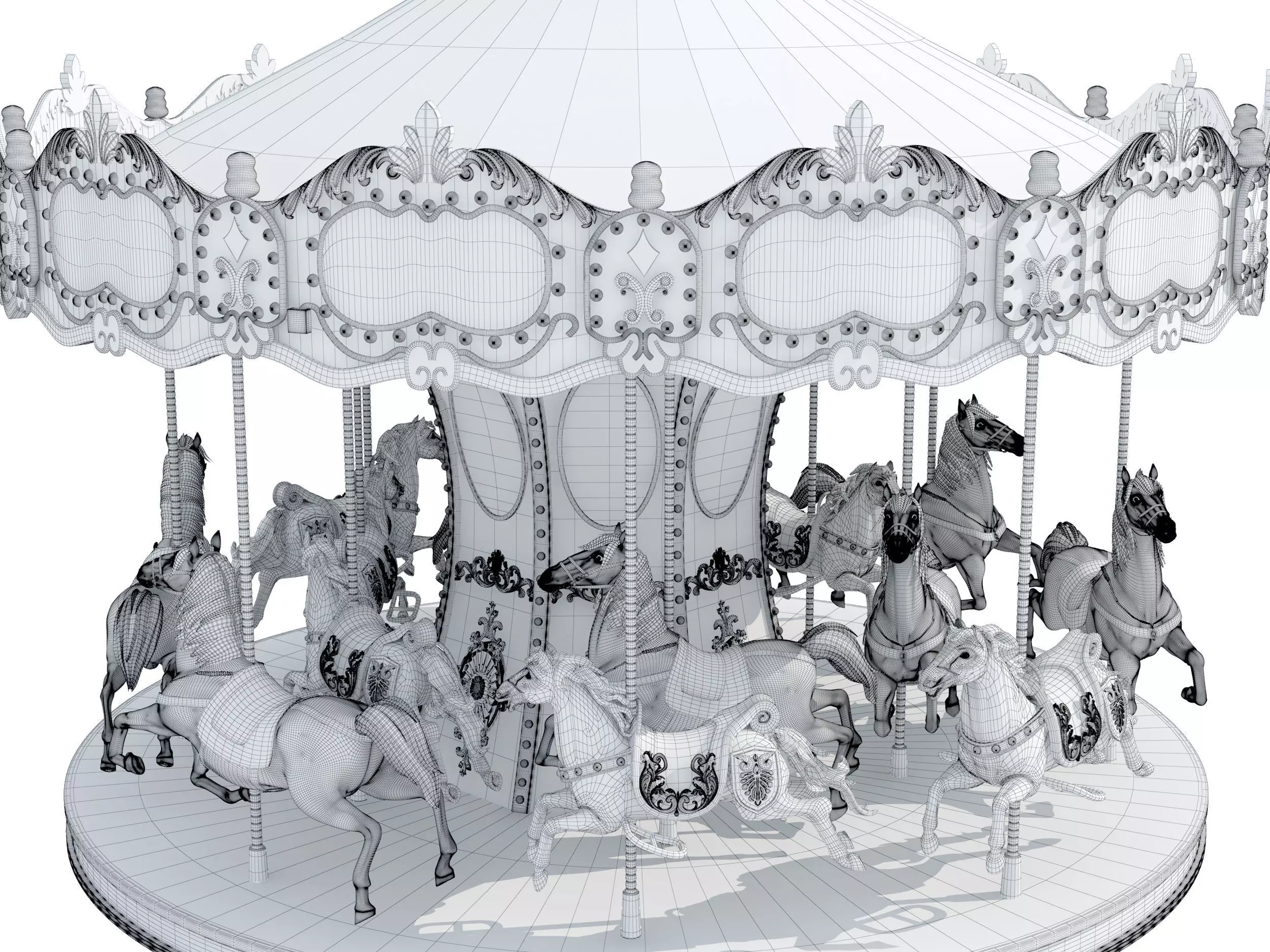 merry-go-round 3D model_7