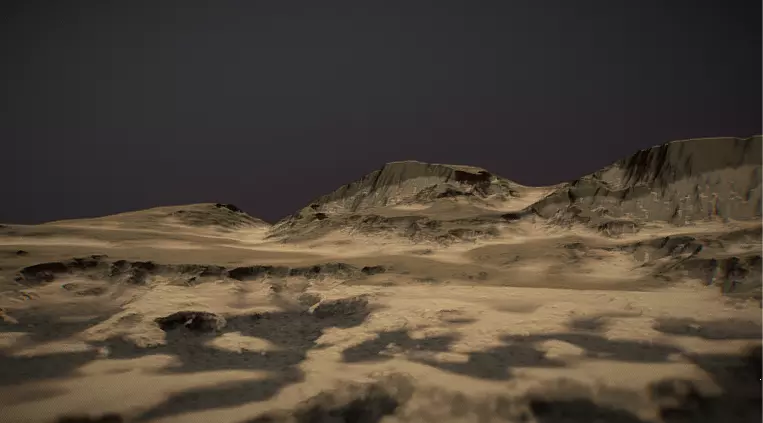 Realistic Sand and Greenery Terrain 3D Model 3D model_17