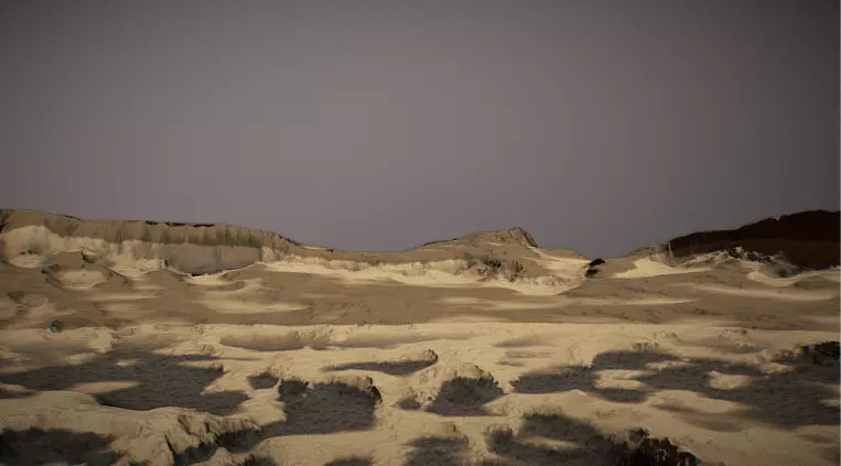 Realistic Sand and Greenery Terrain 3D Model 3D model_16