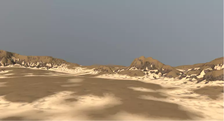 Realistic Sand and Greenery Terrain 3D Model 3D model_13