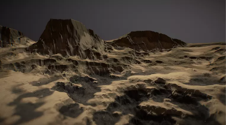 Realistic Sand and Greenery Terrain 3D Model 3D model_4