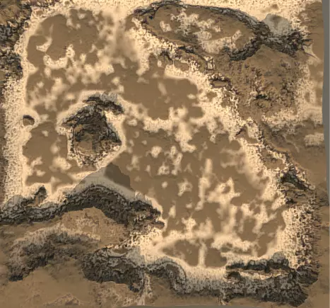 Realistic Sand and Greenery Terrain 3D Model 3D model_0