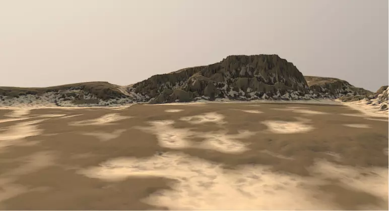 Realistic Sand and Greenery Terrain 3D Model 3D model_19