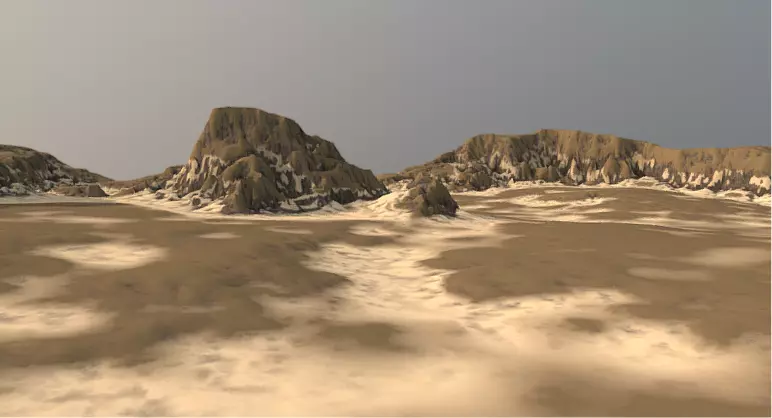 Realistic Sand and Greenery Terrain 3D Model 3D model_12