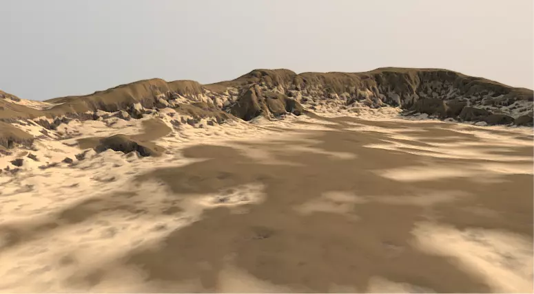 Realistic Sand and Greenery Terrain 3D Model 3D model_9