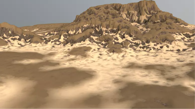 Realistic Sand and Greenery Terrain 3D Model 3D model_10