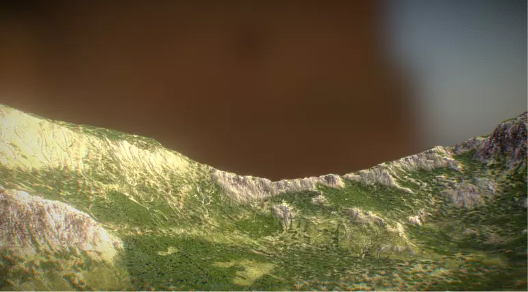 Realistic Sand and Greenery Terrain 3D Model 3D model_6