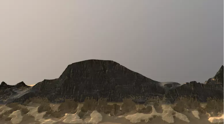 Realistic Sand and Greenery Terrain 3D Model 3D model_14