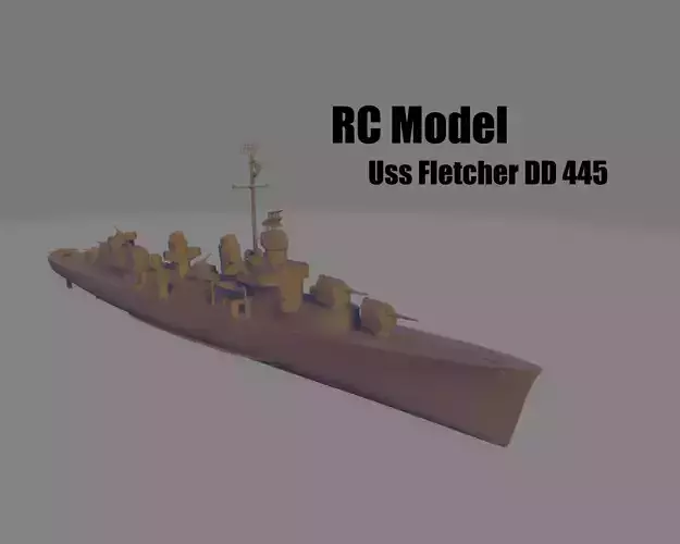 Uss Fletcher dd 445 battleship for RC