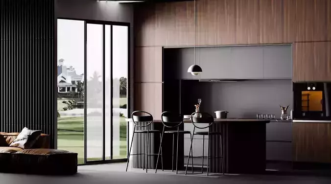 Modern Bar blender 3d 