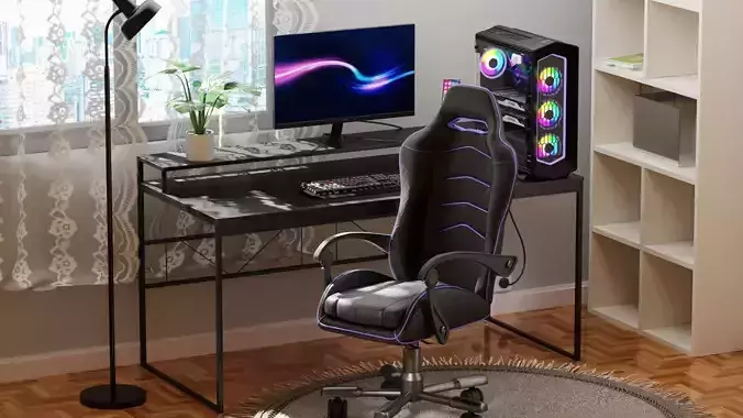 Gaming Room blender 3d blender 3d Low-poly 3D model