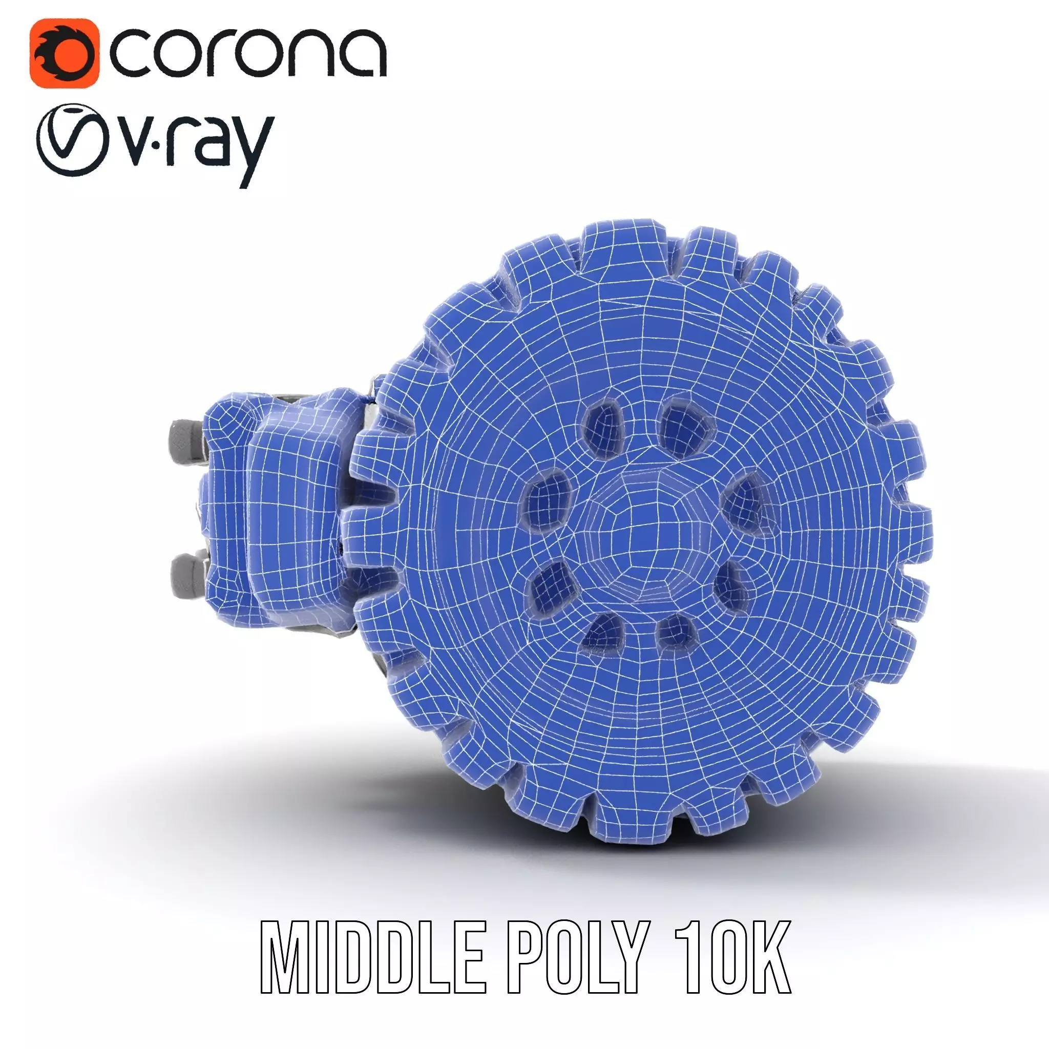 Futuristic Robotic Wheel with Hub Assembly Model Pack Low-poly 3D model_29