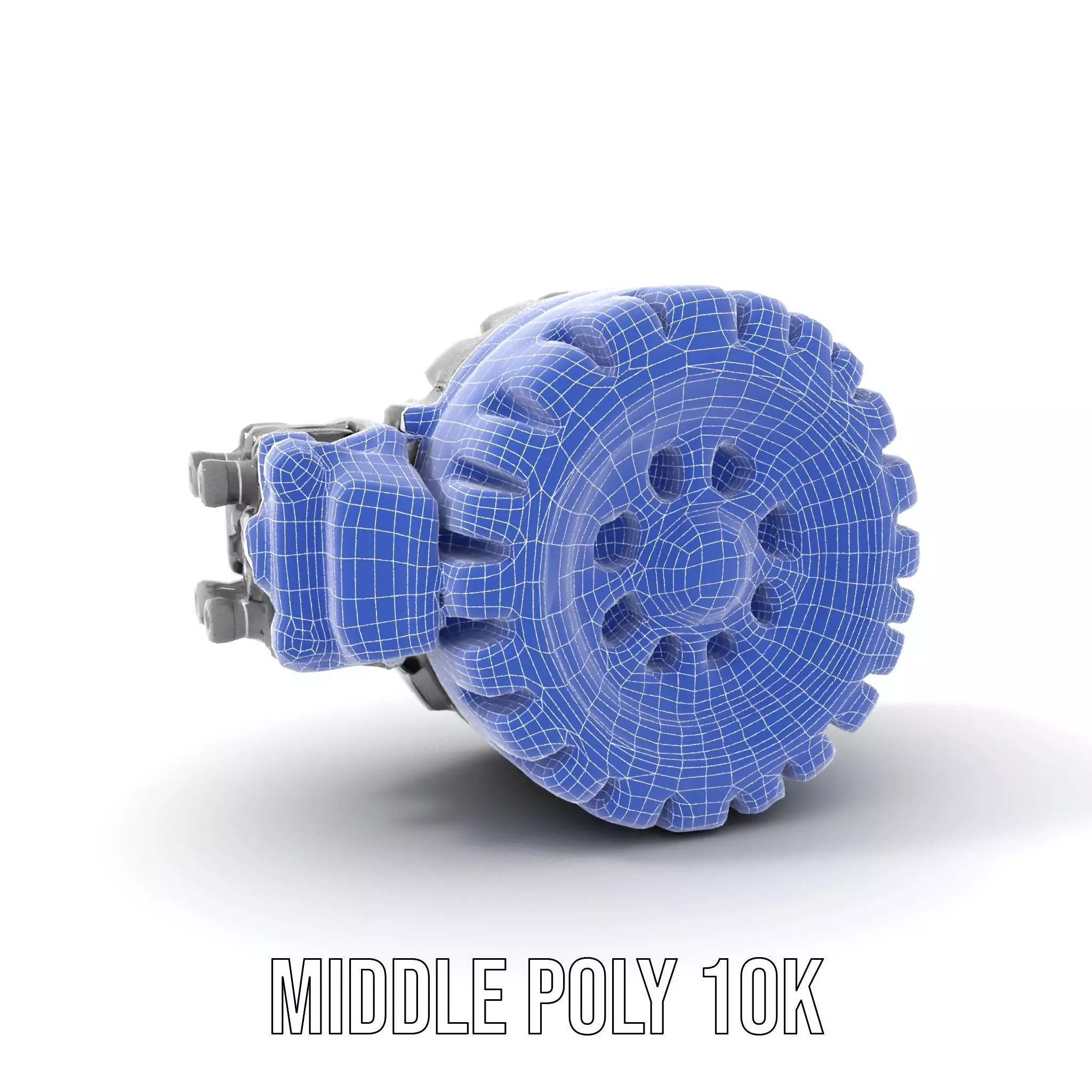 Futuristic Robotic Wheel with Hub Assembly Model Pack Low-poly 3D model_11