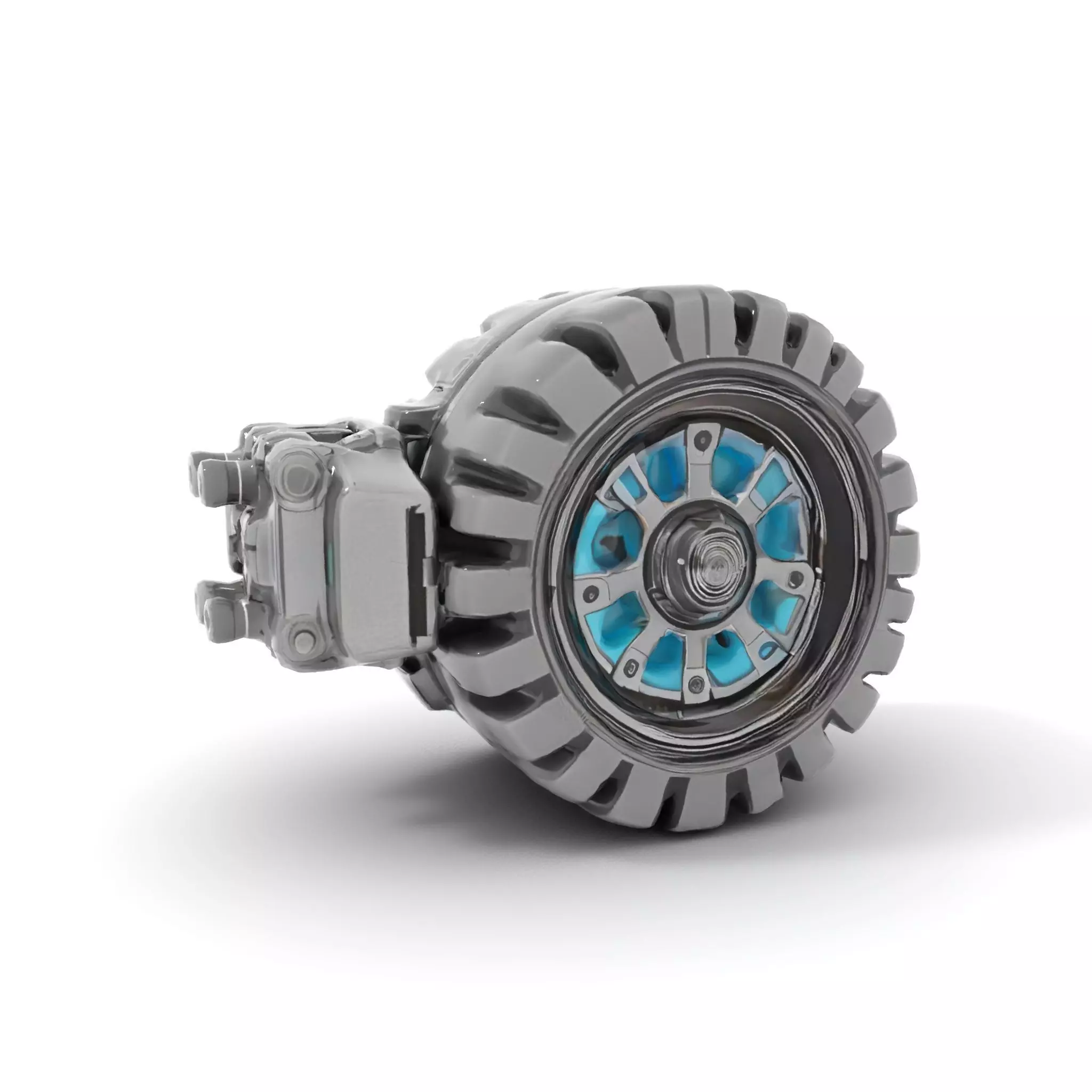 Futuristic Robotic Wheel with Hub Assembly Model Pack Low-poly 3D model_6