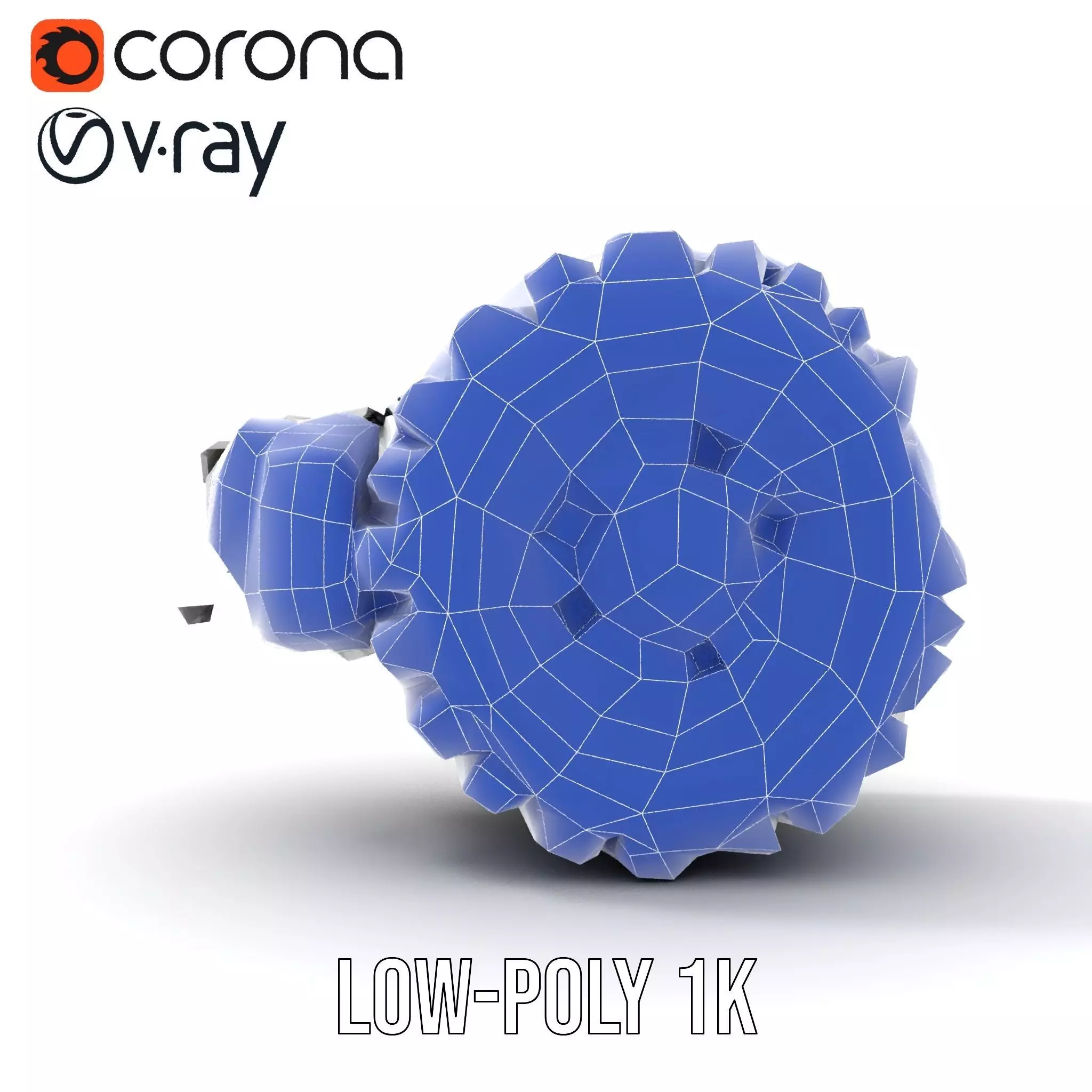 Futuristic Robotic Wheel with Hub Assembly Model Pack Low-poly 3D model_30