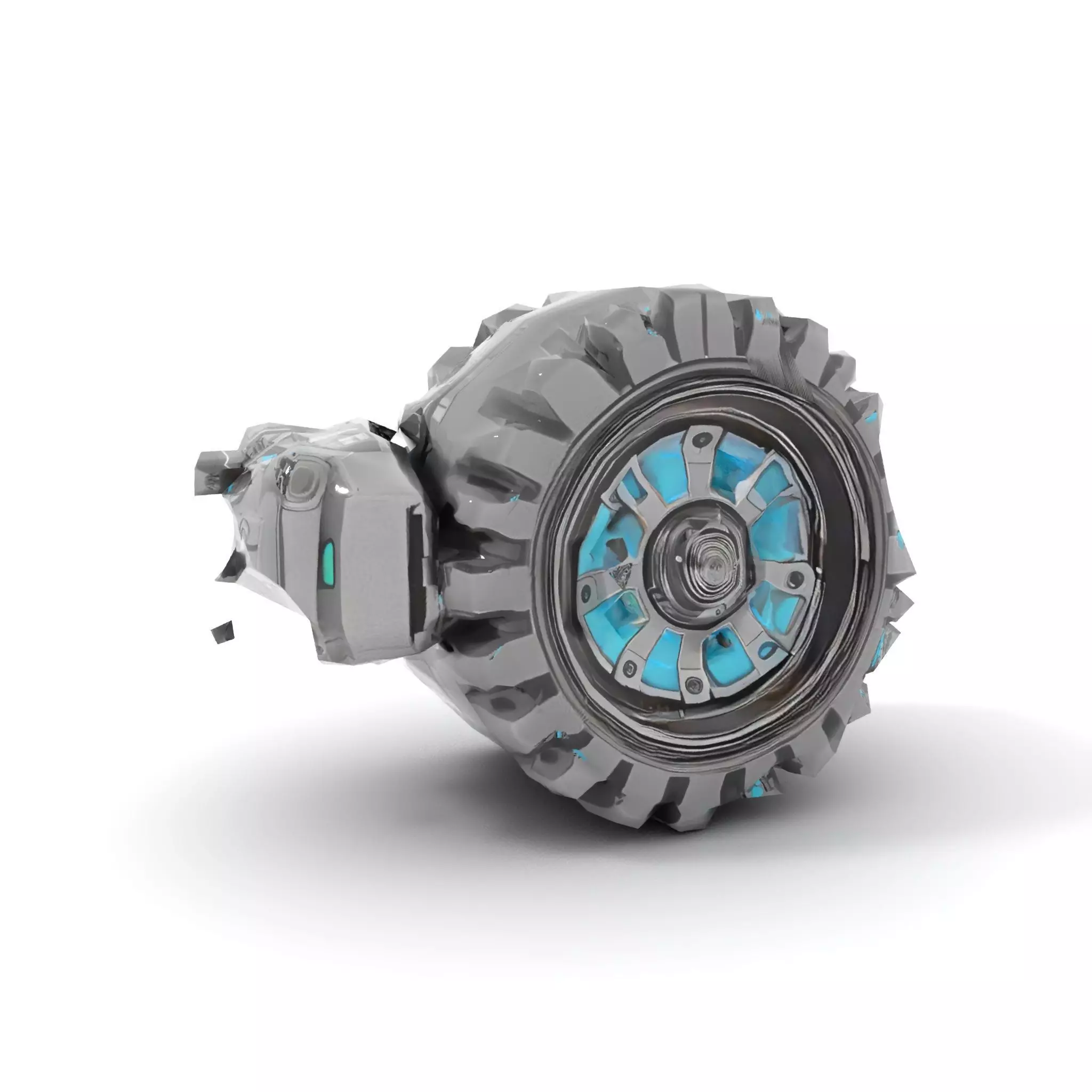 Futuristic Robotic Wheel with Hub Assembly Model Pack Low-poly 3D model_7