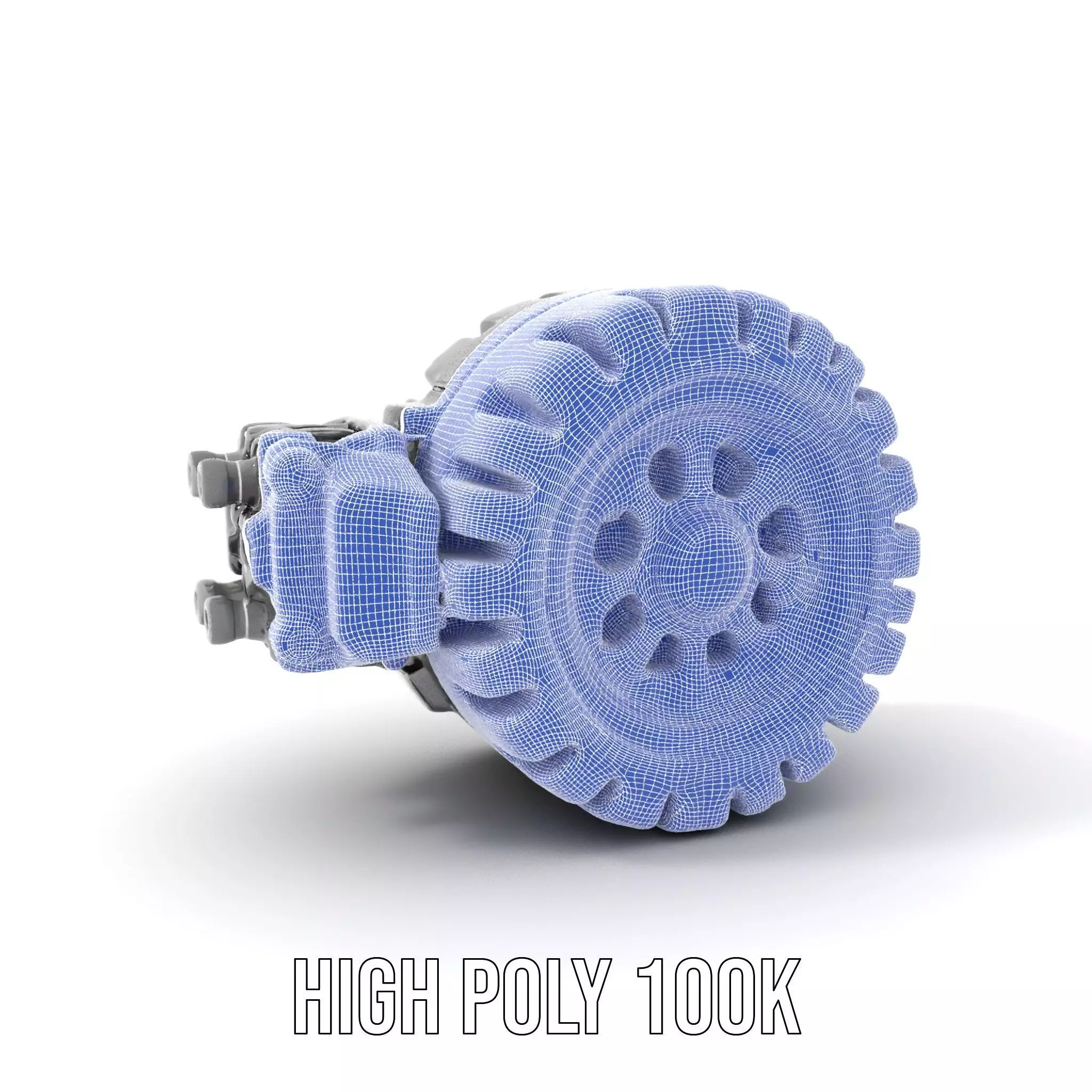 Futuristic Robotic Wheel with Hub Assembly Model Pack Low-poly 3D model_4