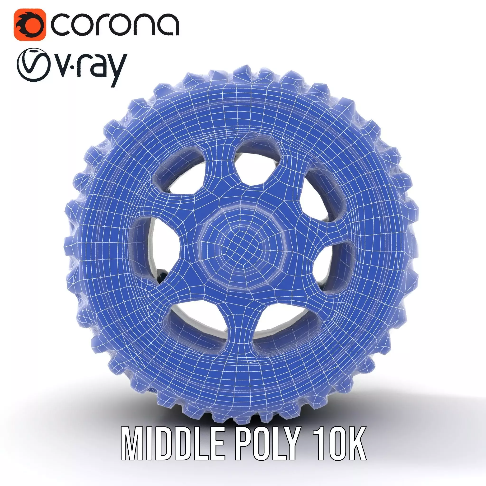 Futuristic OffRoad Wheel with LED Details Model Pack Low-poly 3D model_26