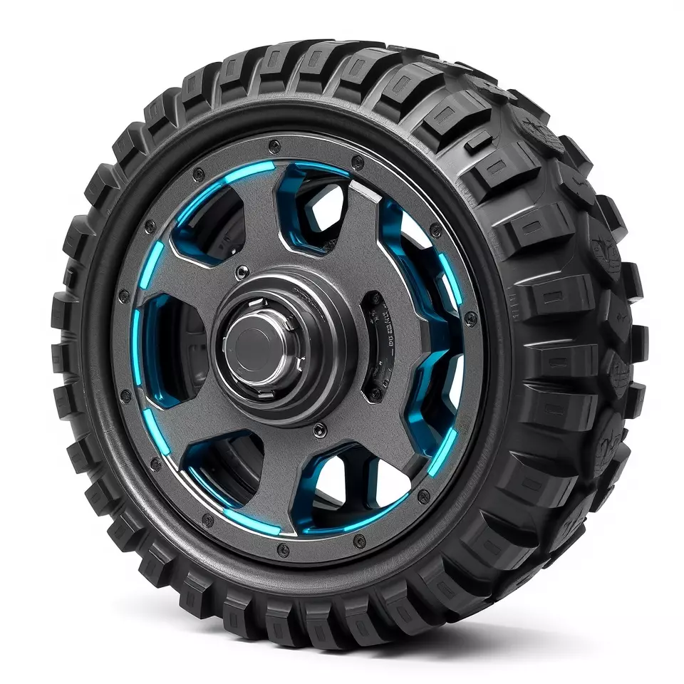 Futuristic OffRoad Wheel with LED Details Model Pack Low-poly 3D model_2