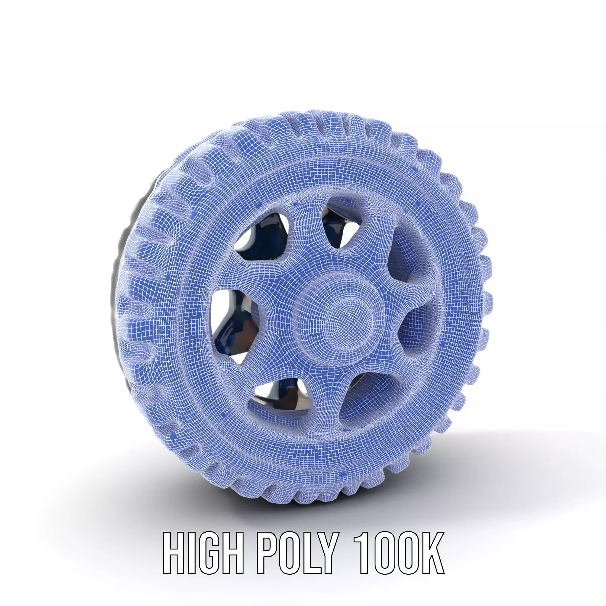 Futuristic OffRoad Wheel with LED Details Model Pack Low-poly 3D model_4