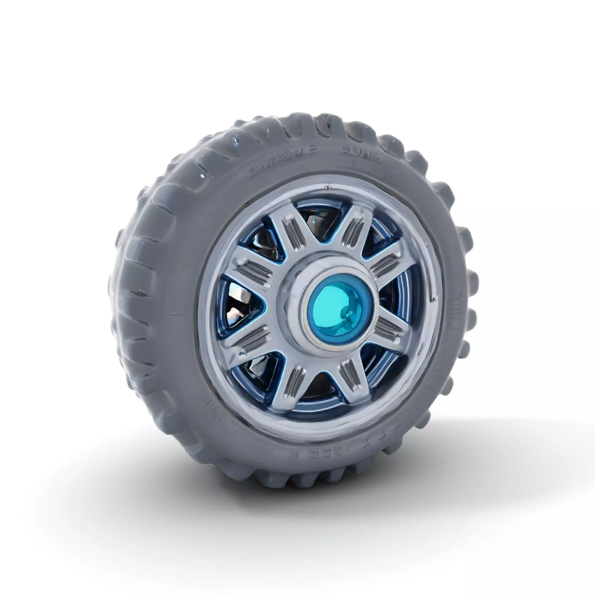 Futuristic Vehicle Wheel Model Pack Low-poly 3D model_0
