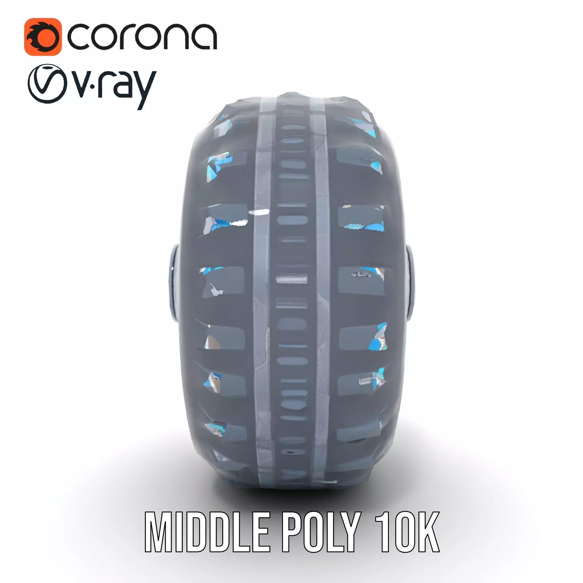 Futuristic Vehicle Wheel Model Pack Low-poly 3D model_15