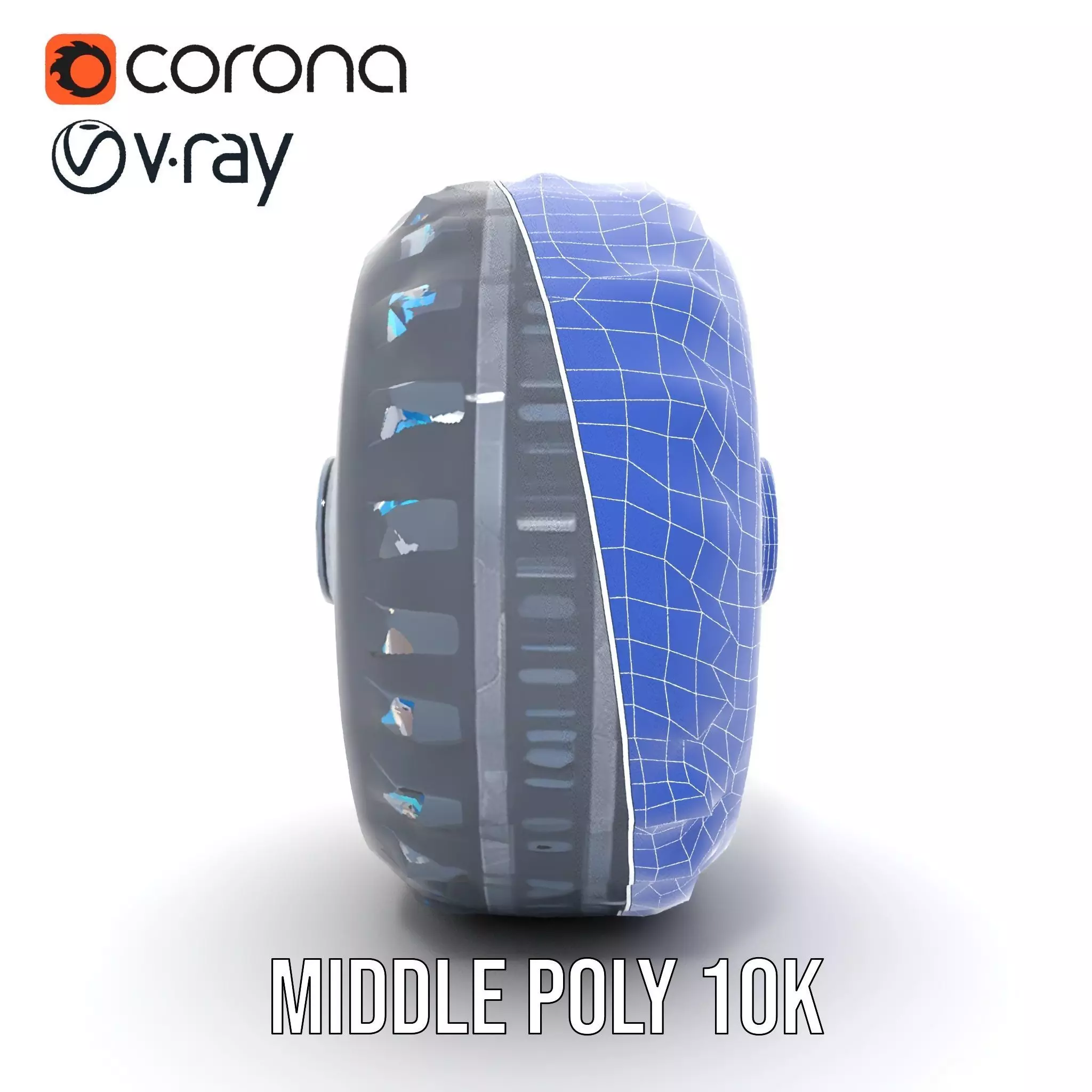 Futuristic Vehicle Wheel Model Pack Low-poly 3D model_27