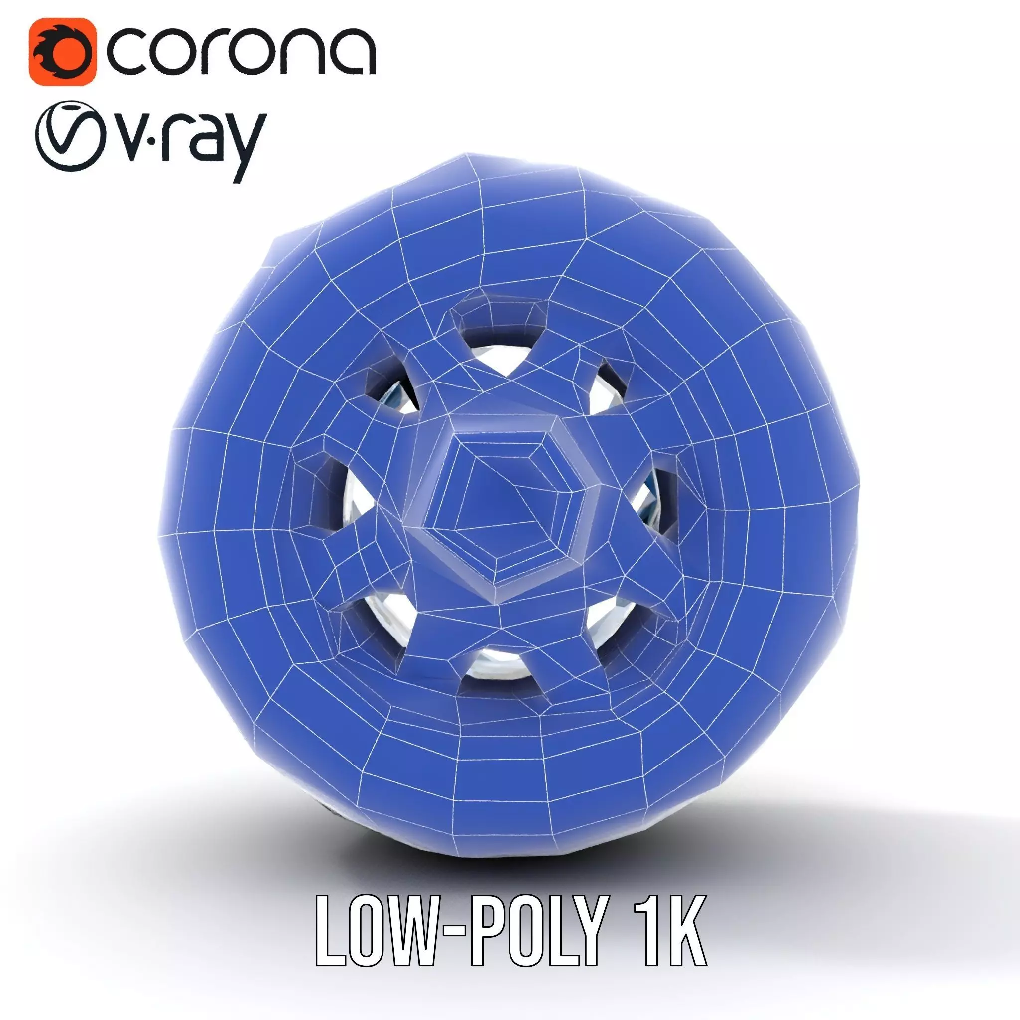 Futuristic Vehicle Wheel Model Pack Low-poly 3D model_22