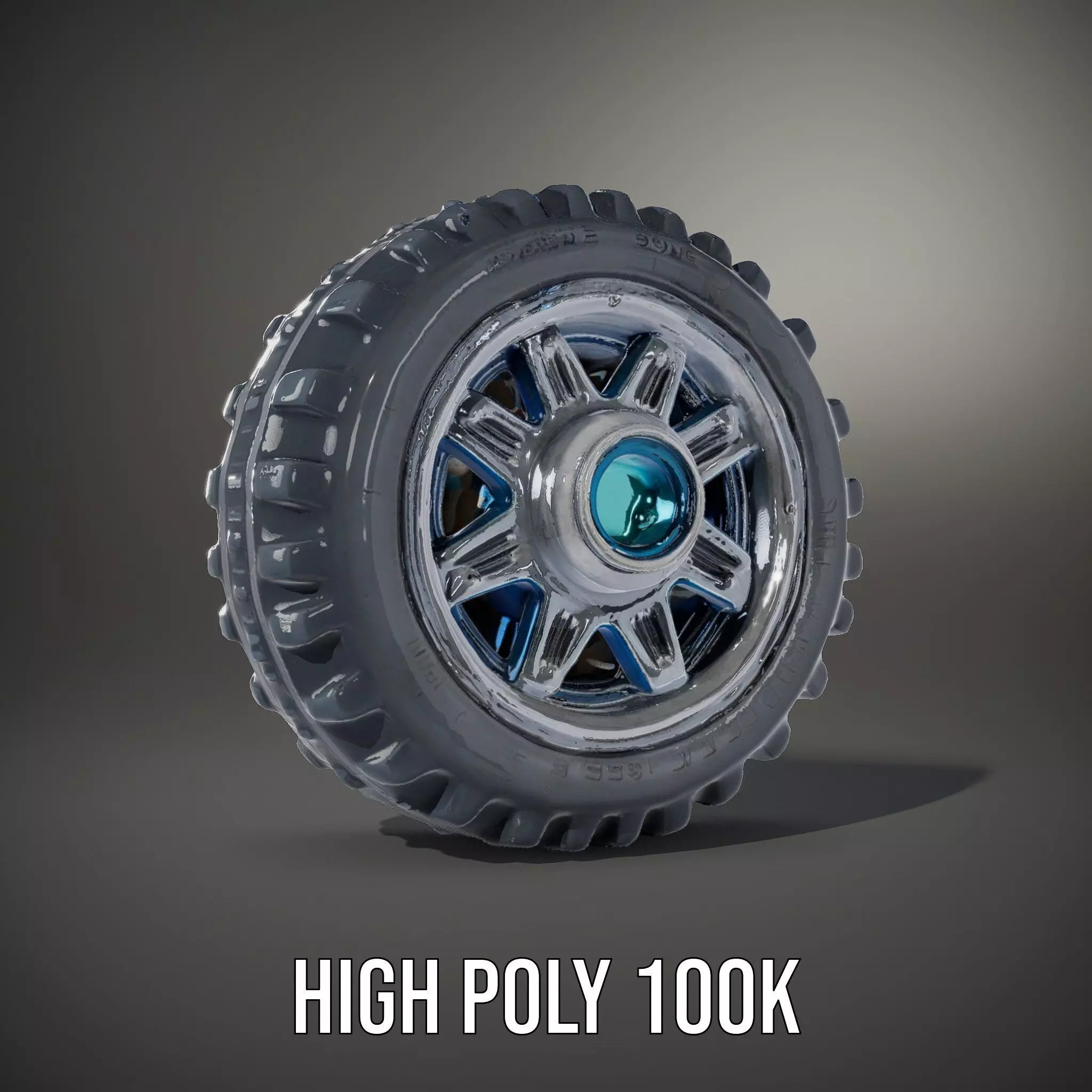 Futuristic Vehicle Wheel Model Pack Low-poly 3D model_23