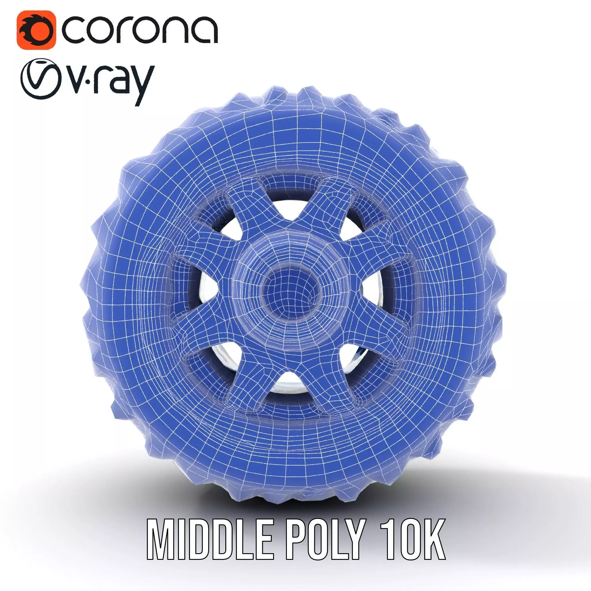 Futuristic Vehicle Wheel Model Pack Low-poly 3D model_30