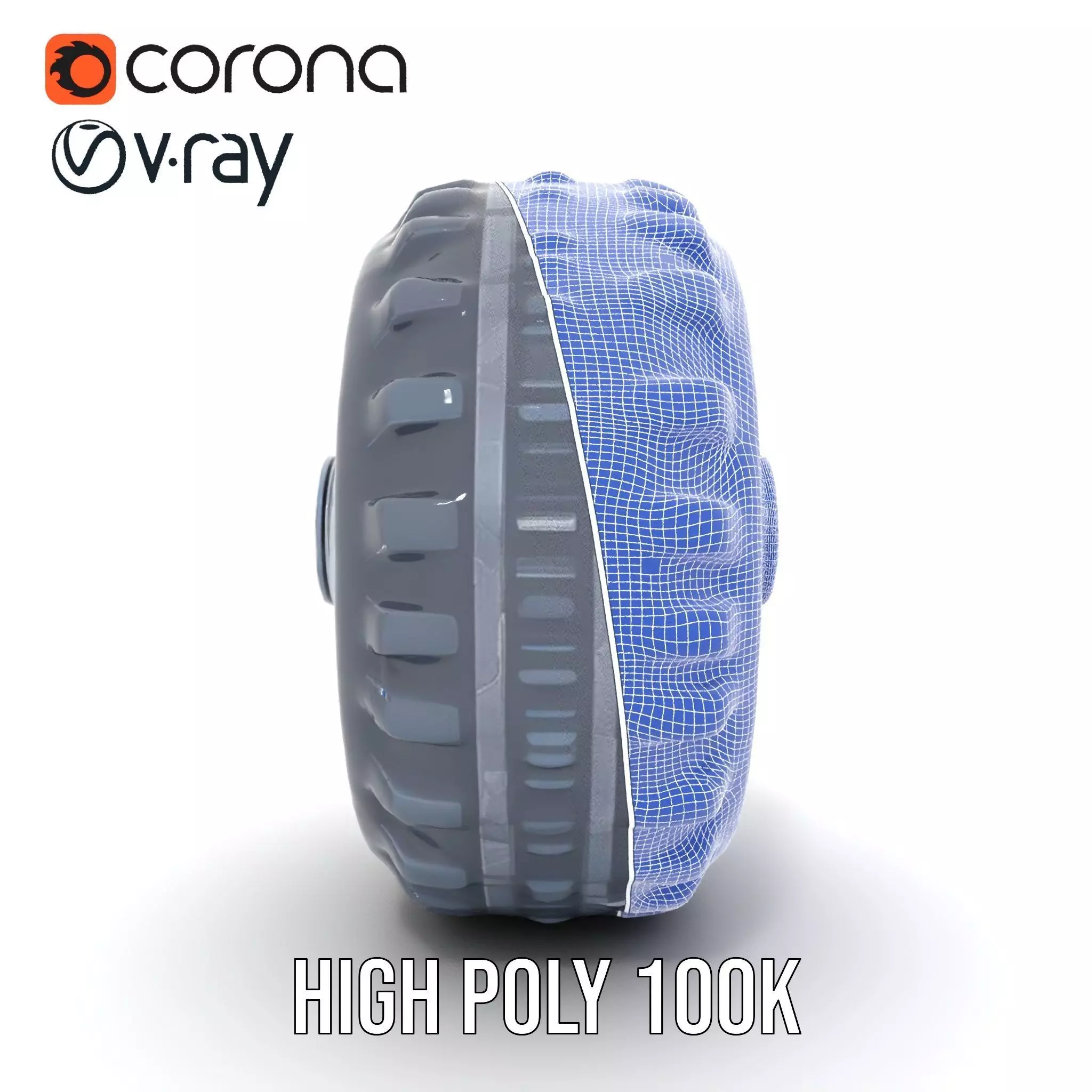 Futuristic Vehicle Wheel Model Pack Low-poly 3D model_33