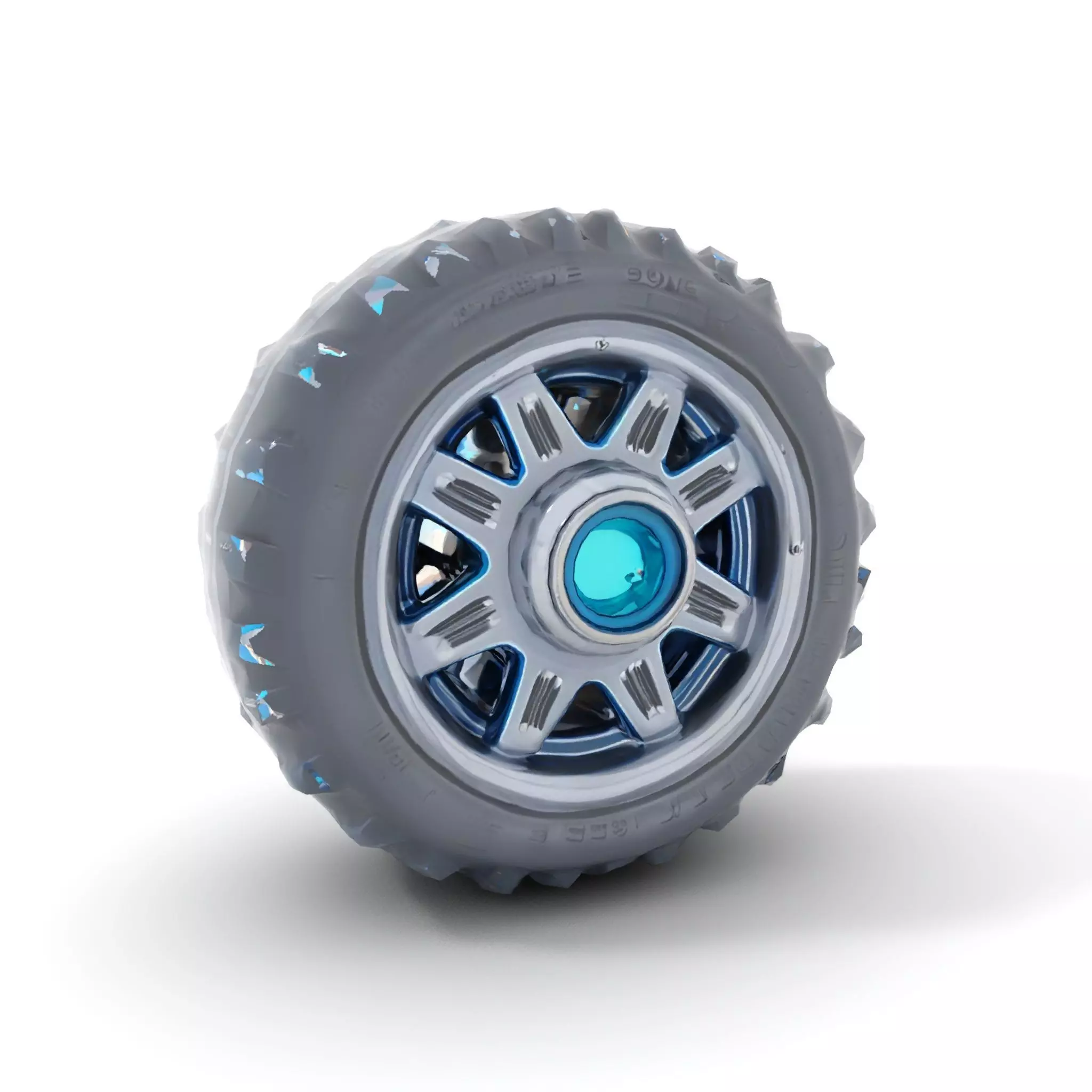 Futuristic Vehicle Wheel Model Pack Low-poly 3D model_10