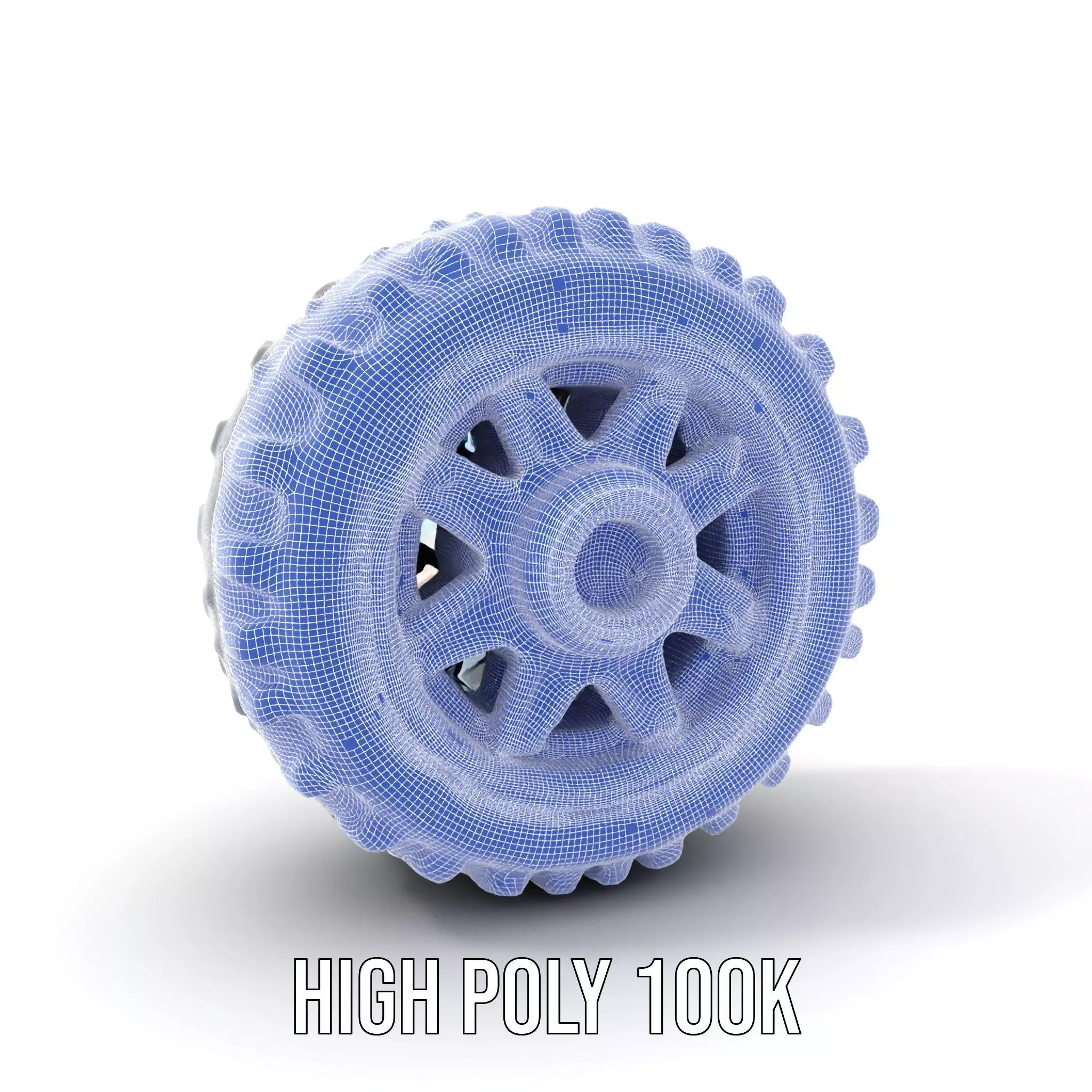 Futuristic Vehicle Wheel Model Pack Low-poly 3D model_4