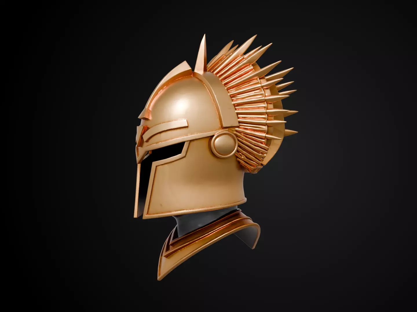 Stylized Egyptian Helmet - Desert Sun Free 3D print model_10