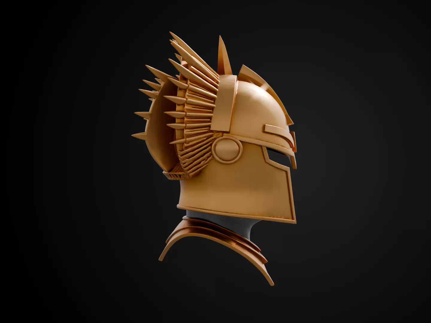 Stylized Egyptian Helmet - Desert Sun Free 3D print model_3