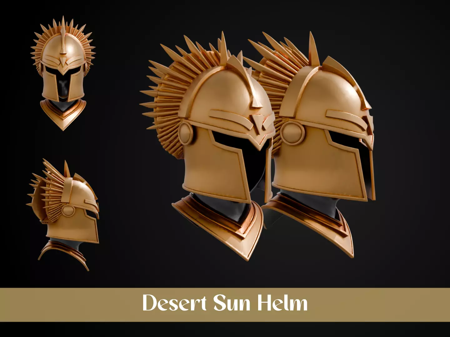 Stylized Egyptian Helmet - Desert Sun Free 3D print model_0
