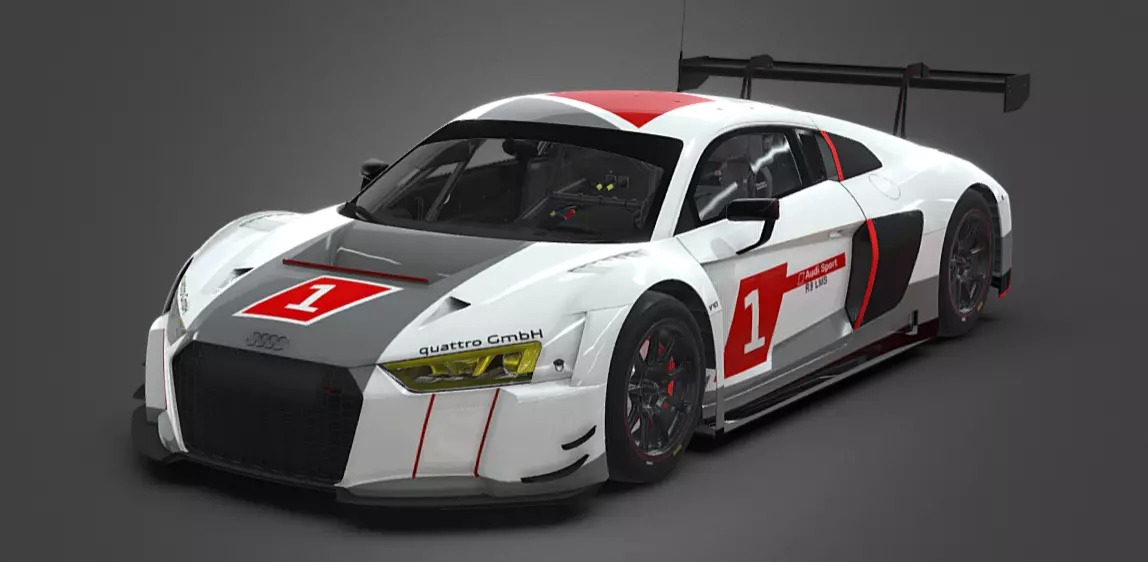 Audi R8 Lms 2016 Low-poly 3D model_0