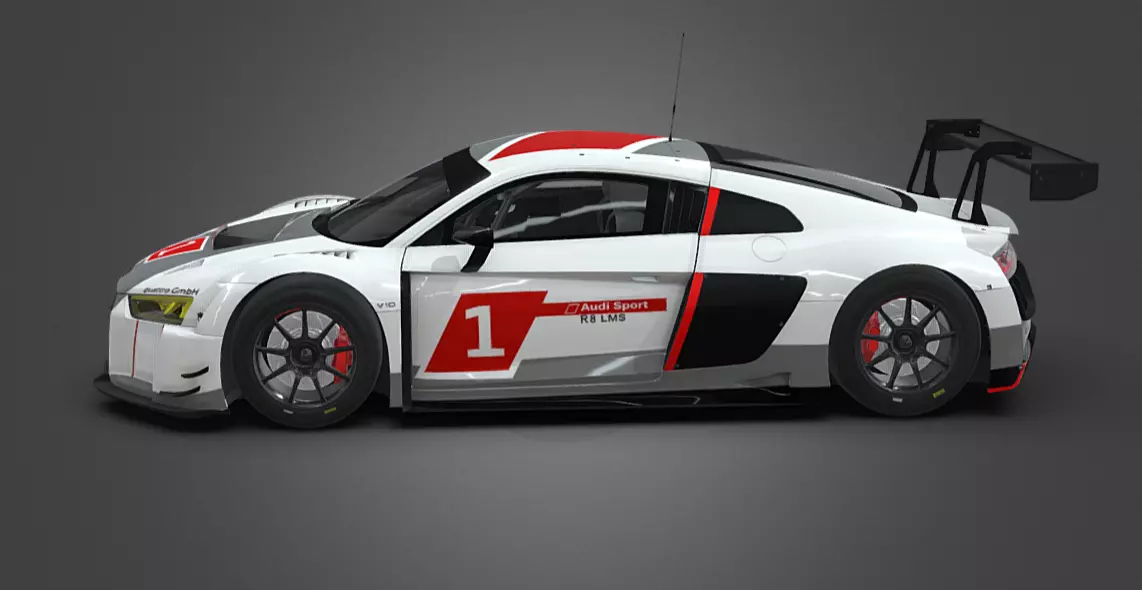 Audi R8 Lms 2016 Low-poly 3D model_1