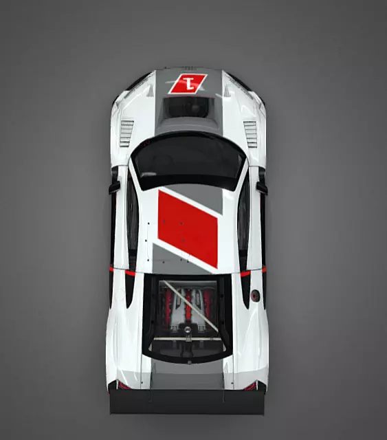 Audi R8 Lms 2016 Low-poly 3D model_3