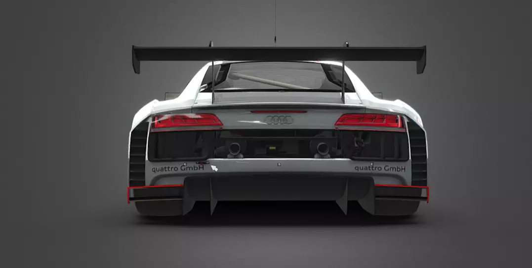 Audi R8 Lms 2016 Low-poly 3D model_2
