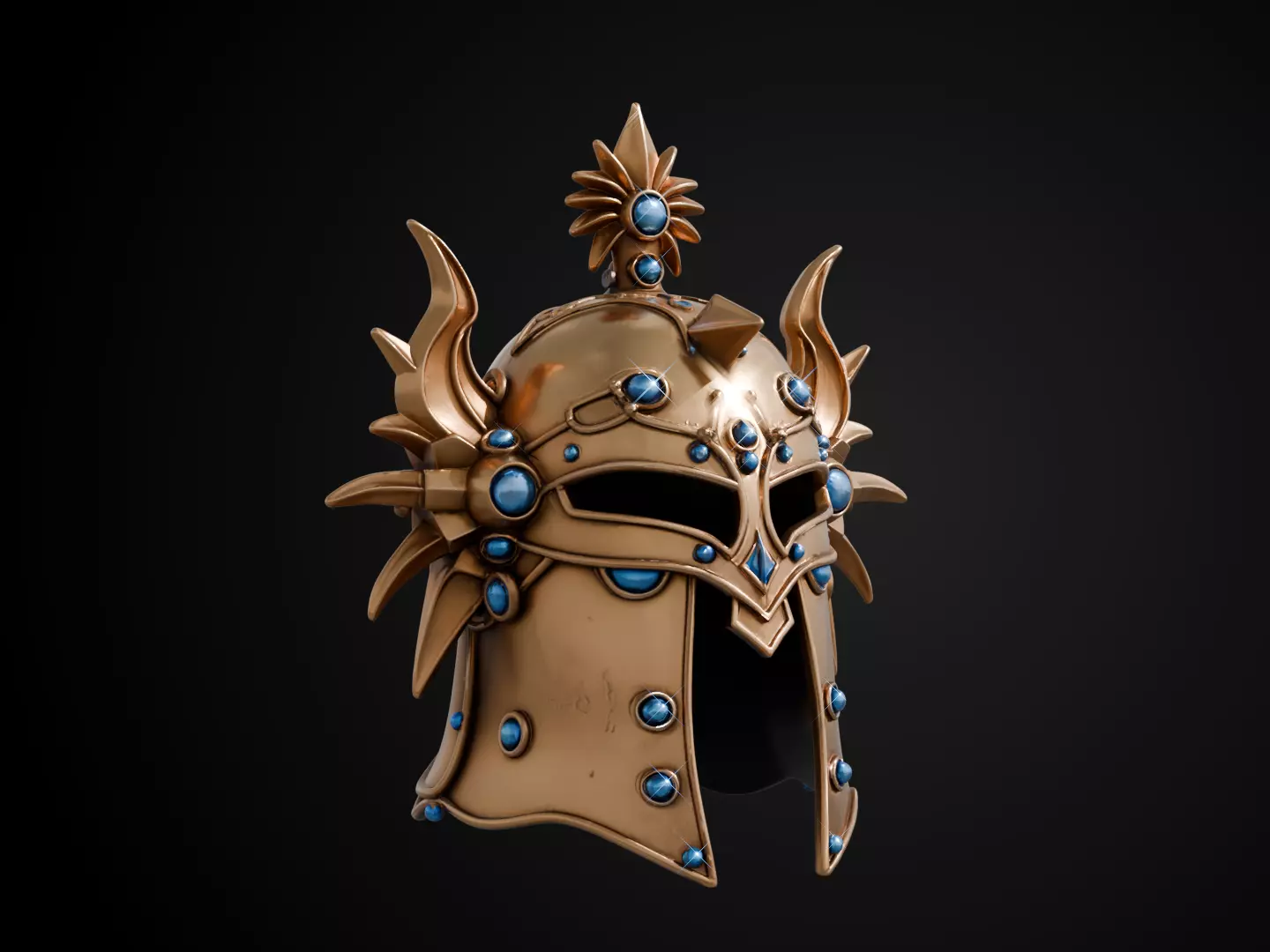 Stylized Egyptian Helmet - Sun Guard 3D print model_1