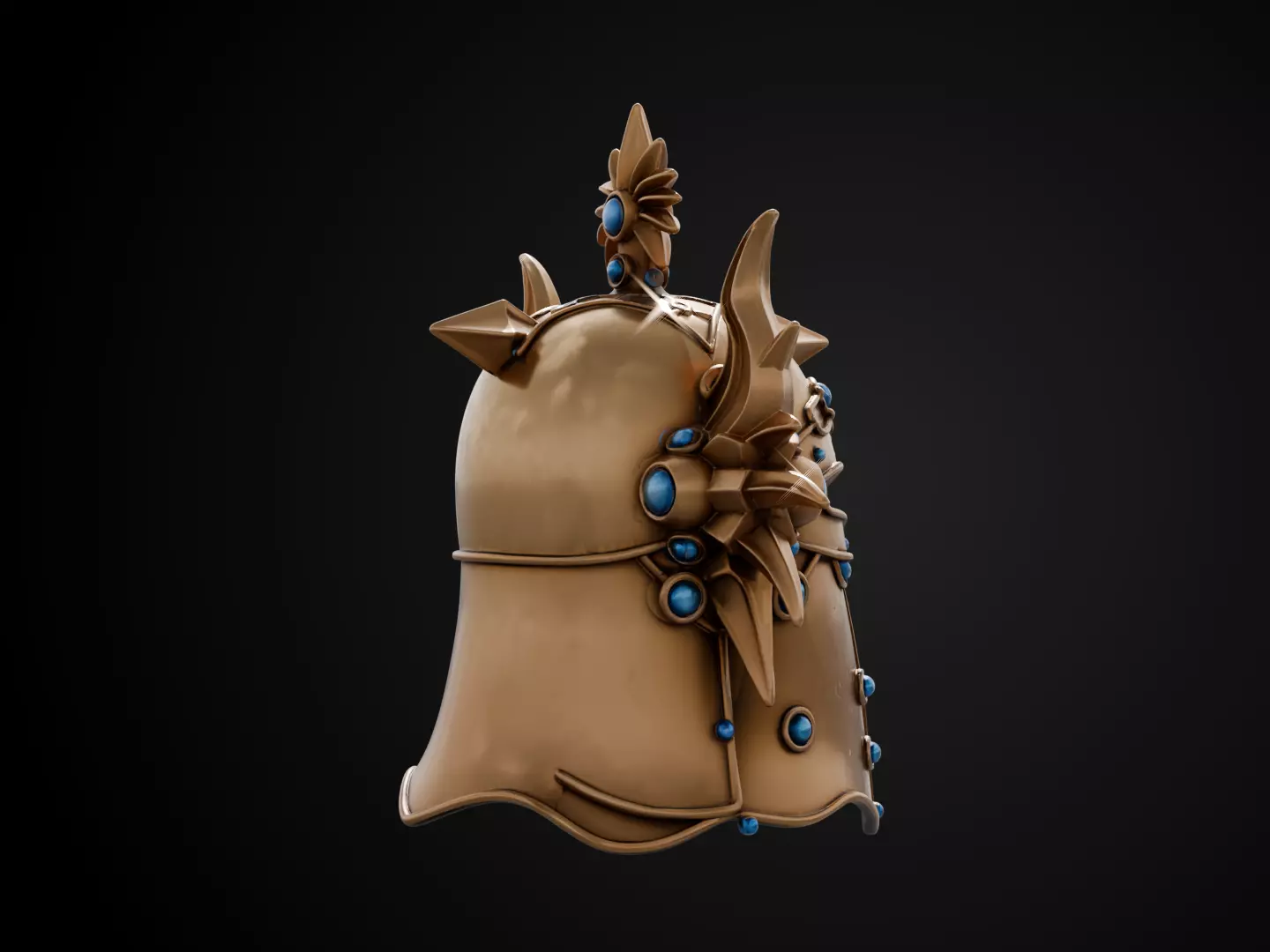 Stylized Egyptian Helmet - Sun Guard 3D print model_4