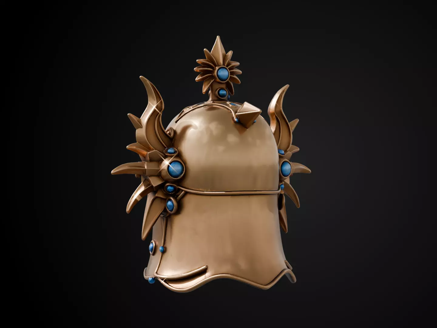 Stylized Egyptian Helmet - Sun Guard 3D print model_7