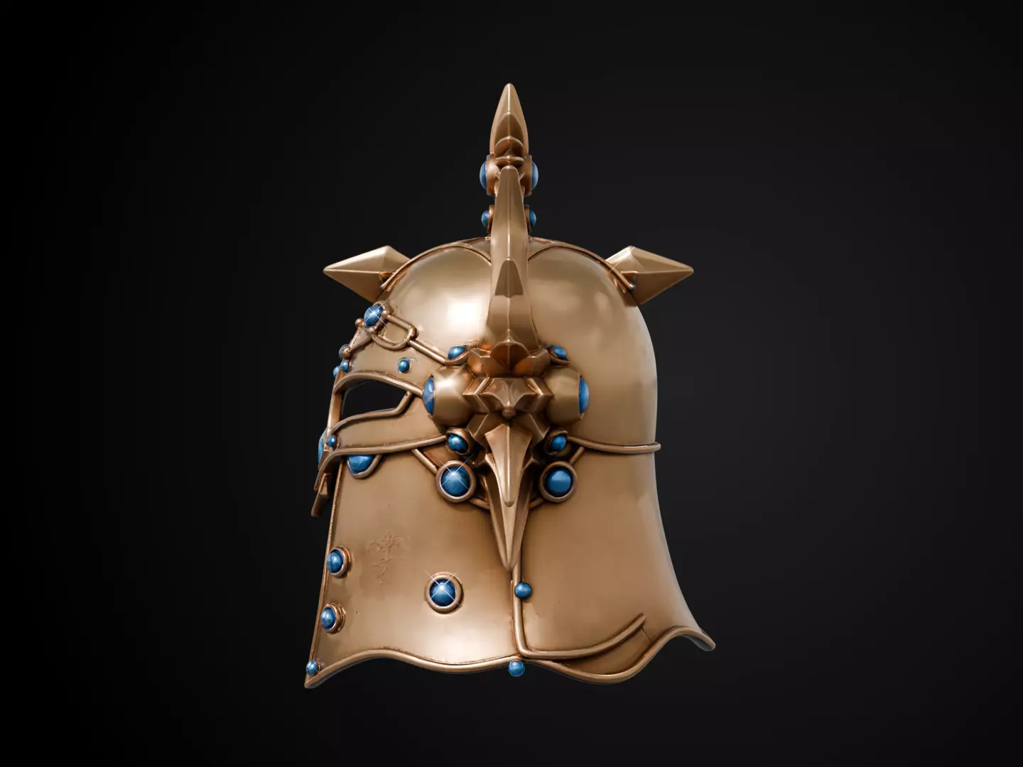 Stylized Egyptian Helmet - Sun Guard 3D print model_9