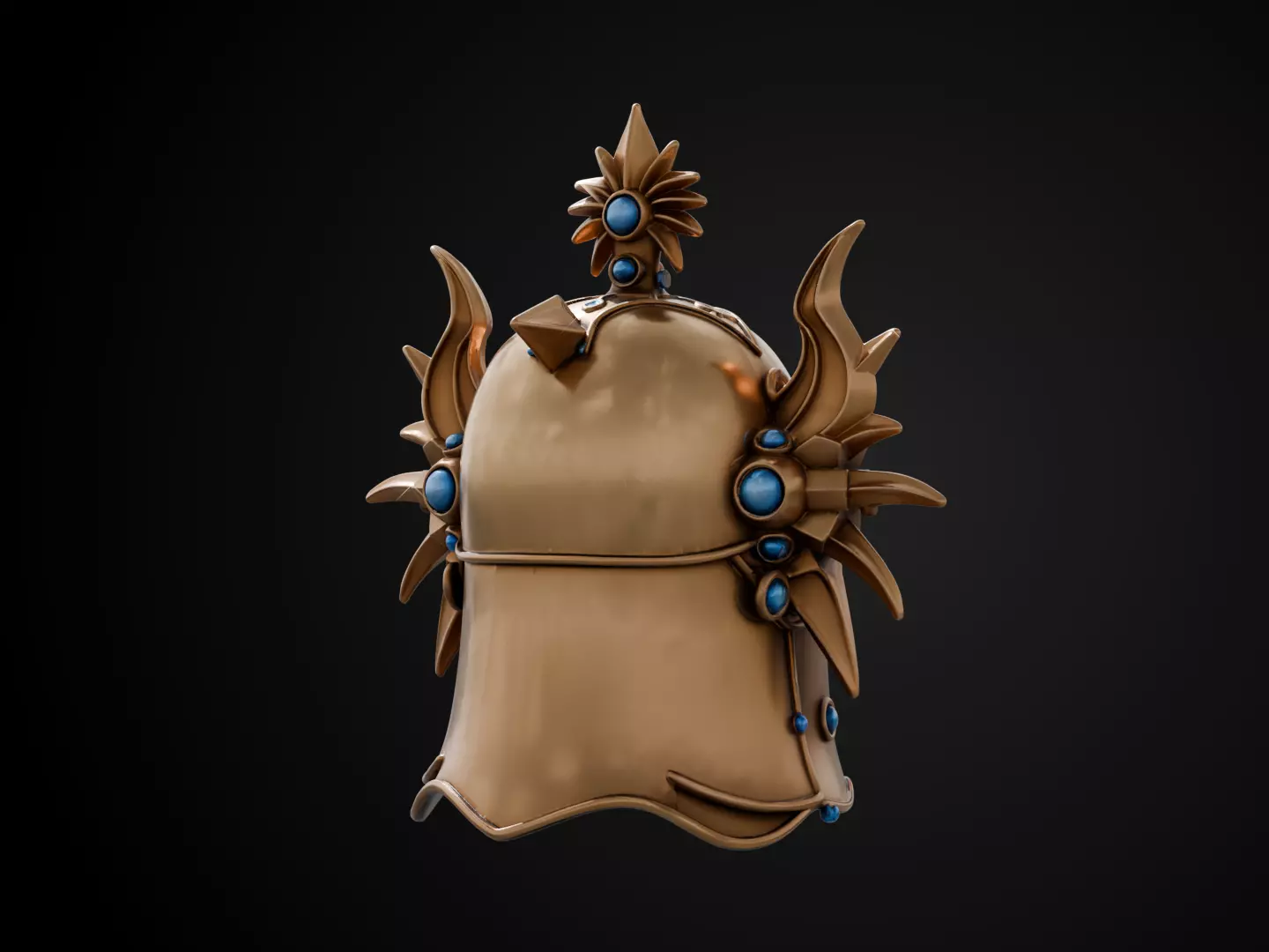 Stylized Egyptian Helmet - Sun Guard 3D print model_5