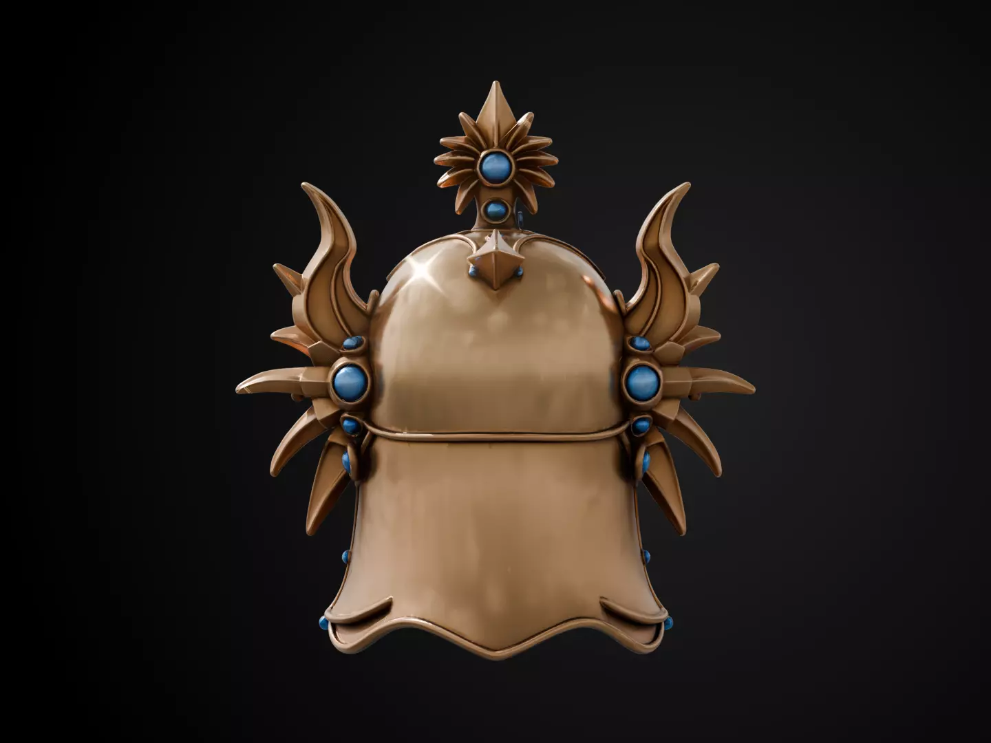 Stylized Egyptian Helmet - Sun Guard 3D print model_6