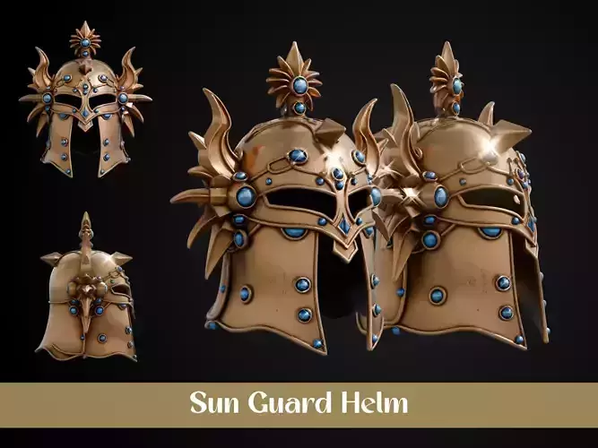 Stylized Egyptian Helmet - Sun Guard 3D print model