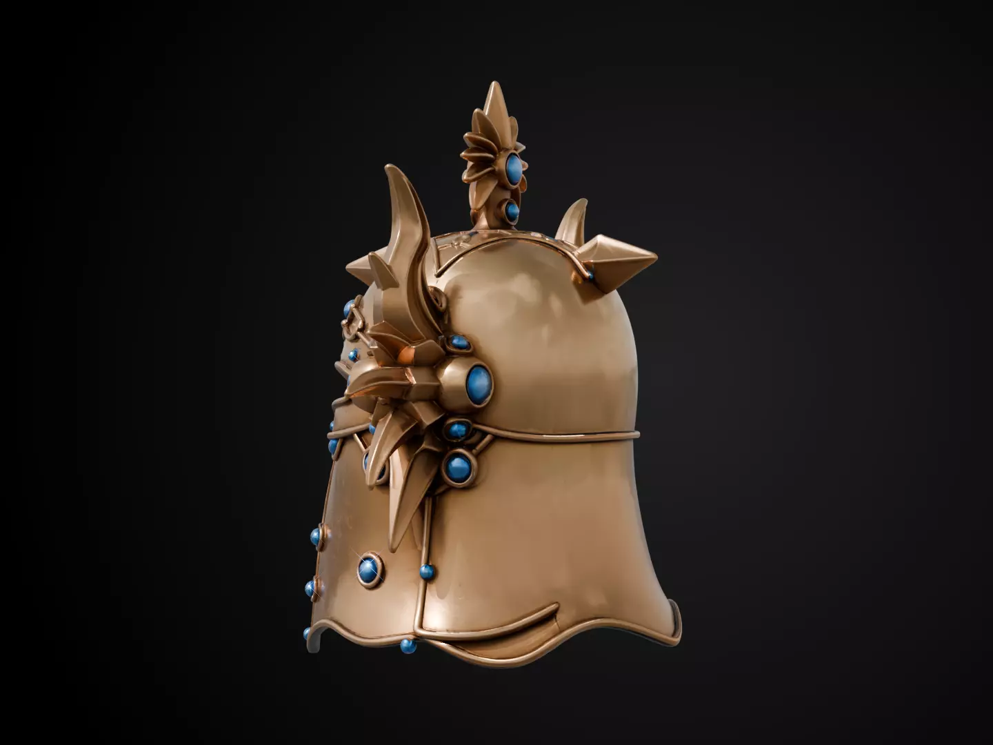 Stylized Egyptian Helmet - Sun Guard 3D print model_8
