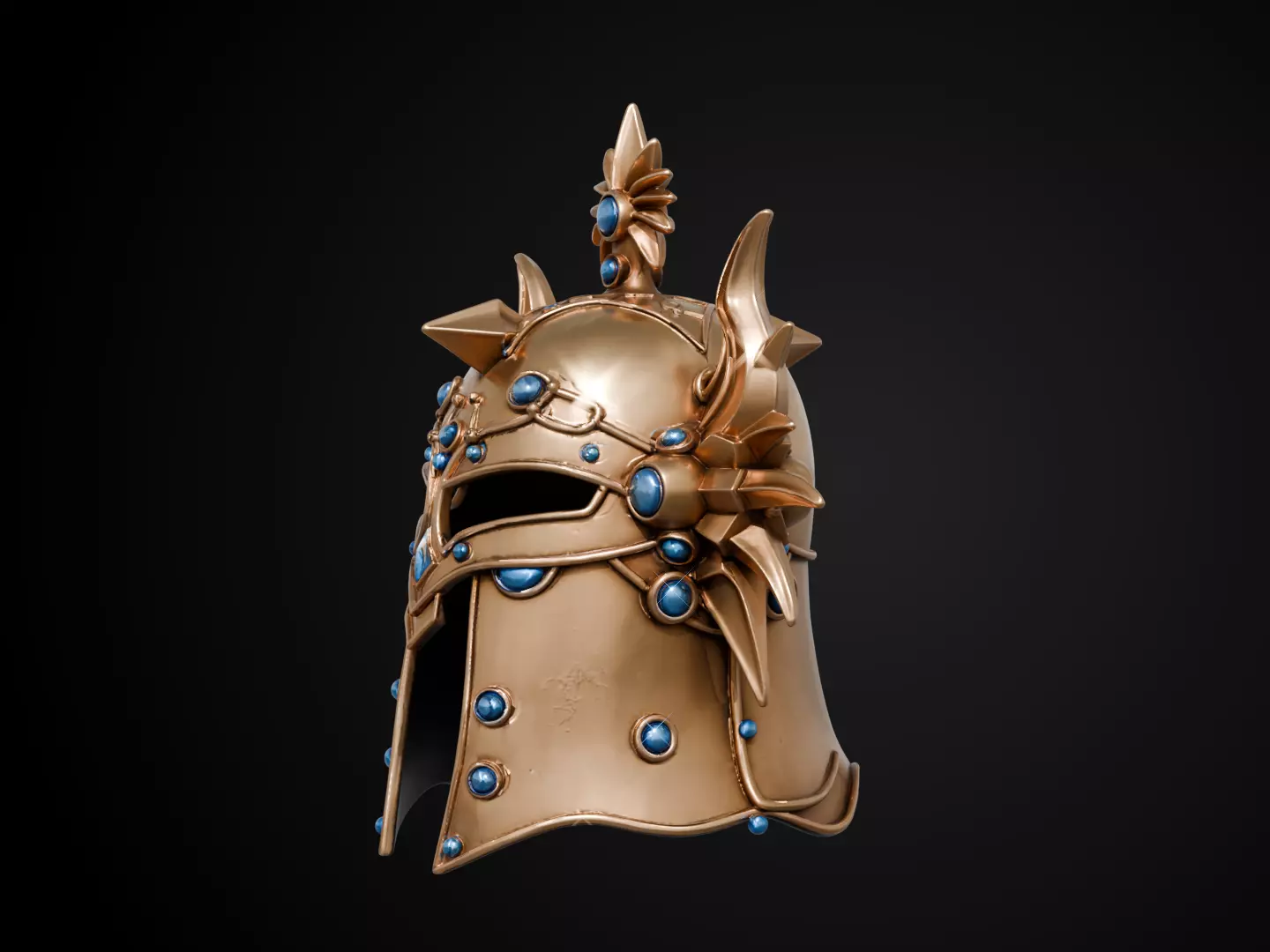 Stylized Egyptian Helmet - Sun Guard 3D print model_10